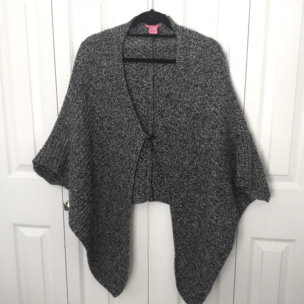 Betsey Johnson Marled Sweater Cape or Poncho